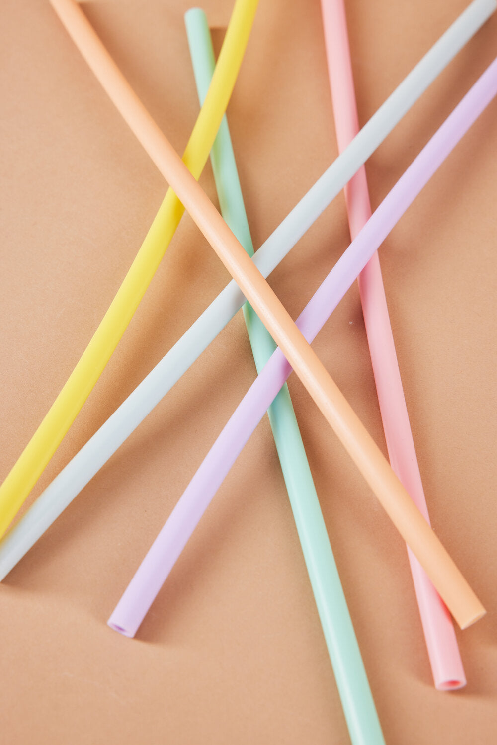 Silikone sugerør, multi - 6 stk.